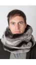 Rex rabbit fur neck warmer – Horizontal effect